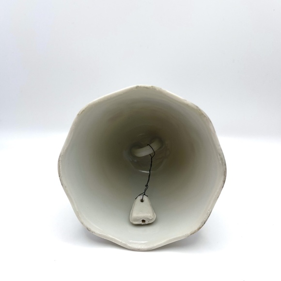 Vintage Porcelain Dinner Bell with gold accents - Picture 5 of 6